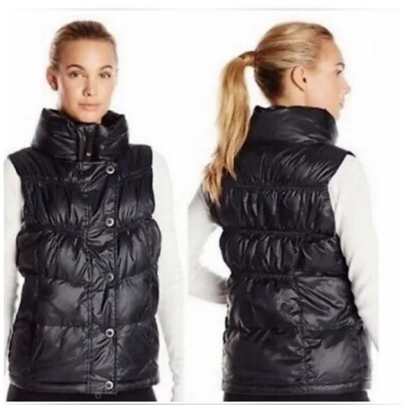 PrAna Women's Milly Down Filled Puffer Vest Charcoal Size M Outdoor Hiking - Picture 1 of 12